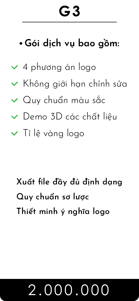 Báo giá thiết kế logo gói 3